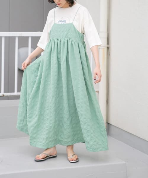 ＊＊KBF / ケービーエフ ワンピース | スパゲッティストラップキャミワンピース（BLUE GREEN）