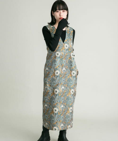 ＊＊KBF / ケービーエフ ワンピース | 『WEB/一部店舗限定』ジャガードIラインワンピース（UMBER）