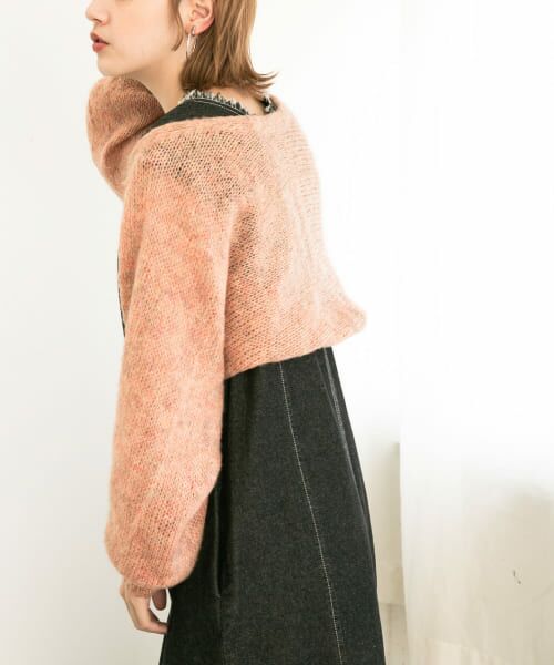 ＊＊KBF / ケービーエフ カーディガン・ボレロ | ボリュームスリーブカーディガン（ORG BROWN）