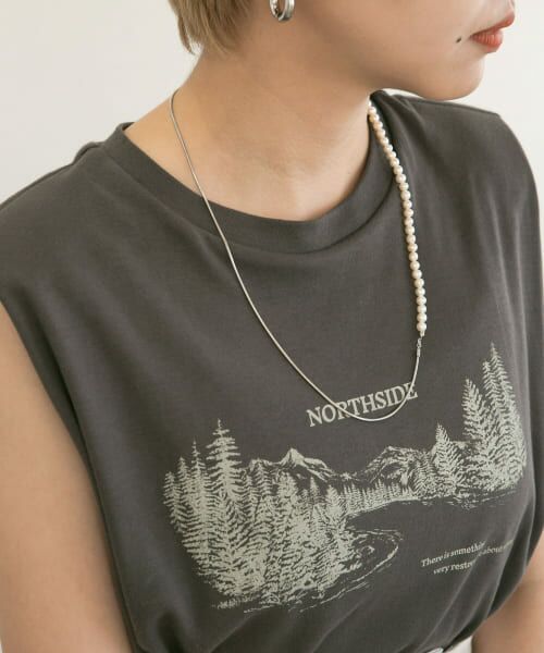 ＊＊KBF / ケービーエフ ネックレス・ペンダント・チョーカー | ハーフパールネックレス（SILVER）