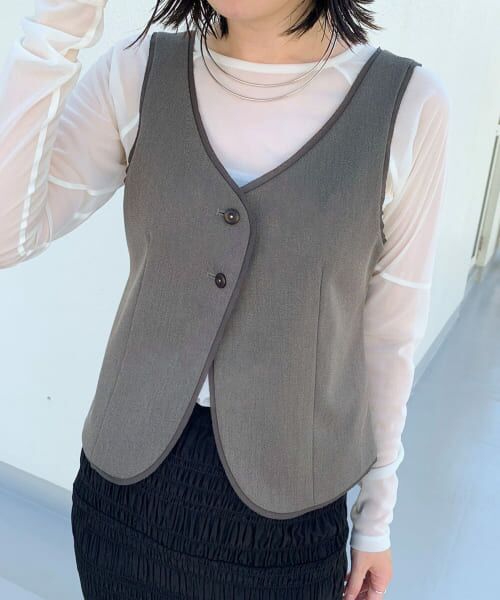 ＊＊KBF / ケービーエフ ベスト | カットオフデザインベスト（CHARCOAL）