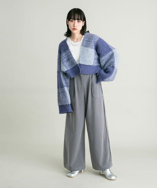 セール】 ピンストライプワイドパンツ （その他パンツ