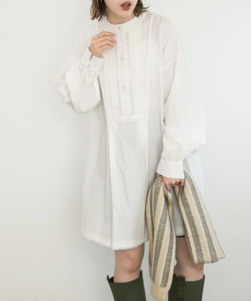 ＊＊KBF / ケービーエフ ワンピース | フロントタックカットオフミニドレス（OFF）