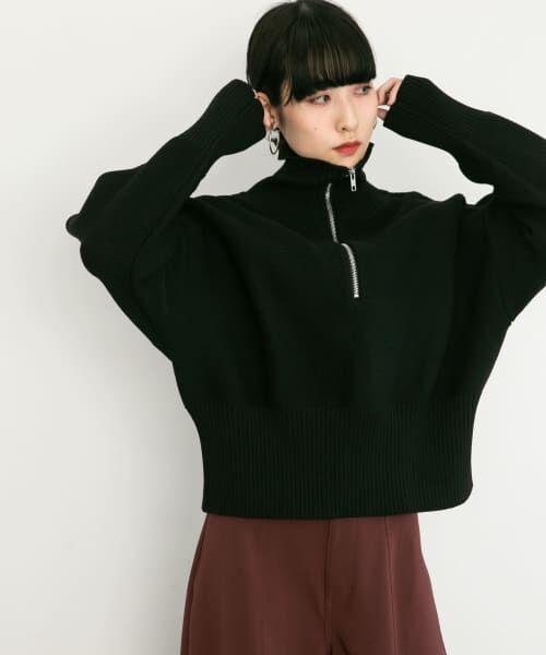 セール】 ハーフZIPニットプルオーバー （ニット・セーター
