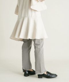 BACKスリットストレートデニム