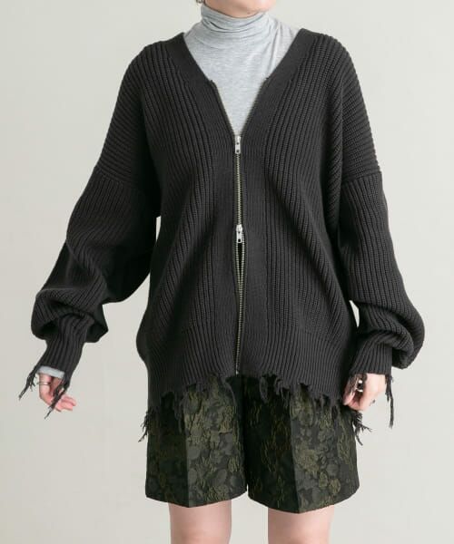 leetaeng84nanamica フロントジップカーディガン leetaeng84nanamica フロントジップカーディガン フロントZIP