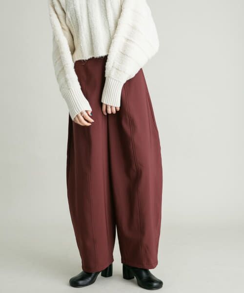 ＊＊KBF / ケービーエフ その他パンツ | コクーンシルエットボリュームパンツ（BORDEAUX）
