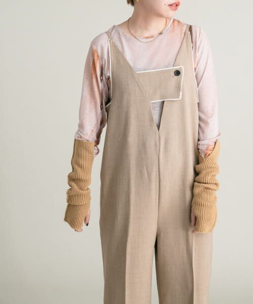 ＊＊KBF / ケービーエフ サロペット・オールインワン | ベルトディティールサロペット（BEIGE）