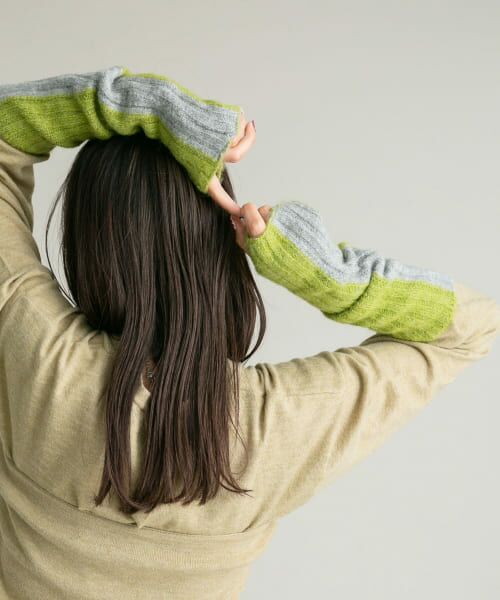 ＊＊KBF / ケービーエフ 手袋 | バイカラーリブアームウォーマー（GRAY×GRN）