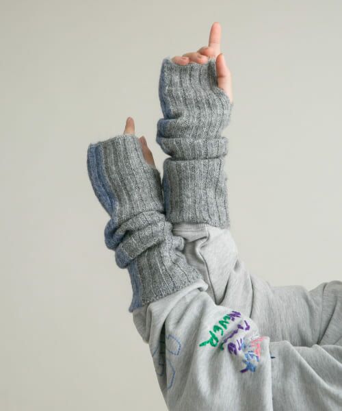 ＊＊KBF / ケービーエフ 手袋 | バイカラーリブアームウォーマー（BLUE×GRAY）