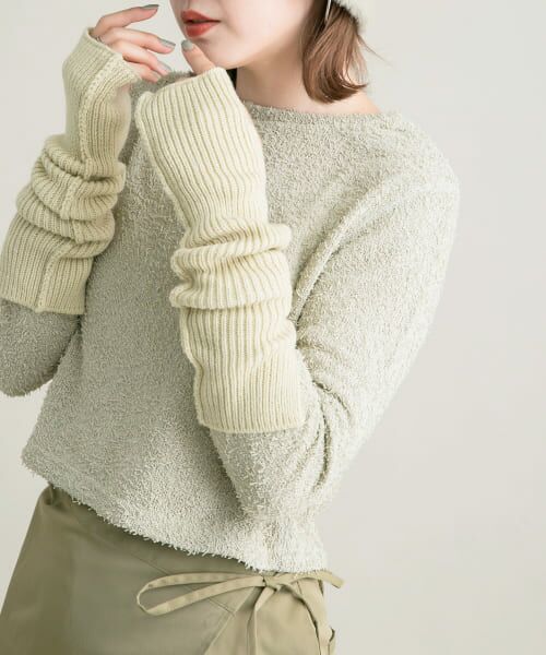＊＊KBF / ケービーエフ 手袋 | スリットリブアームウォーマー（BEIGE）