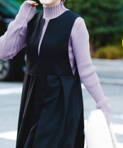 illi　ランダムRIBハイネックニット