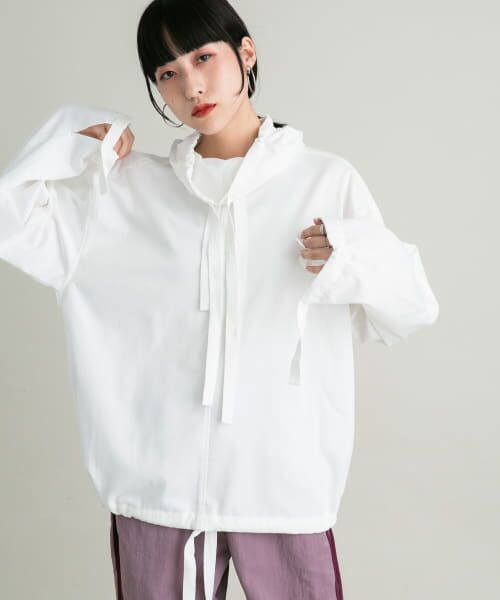 ＊＊KBF / ケービーエフ シャツ・ブラウス | スタンドカラーアノラック（OFF）