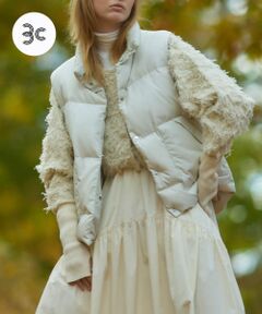 リバーシブルグリーンダウンベスト