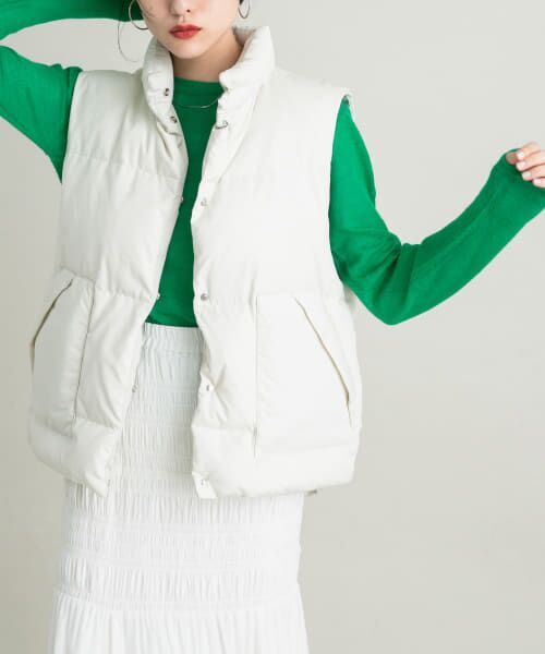 セール】 リバーシブルグリーンダウンベスト （ダウンジャケット