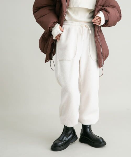＊＊KBF / ケービーエフ その他パンツ | ボアイージーパンツ（IVORY）