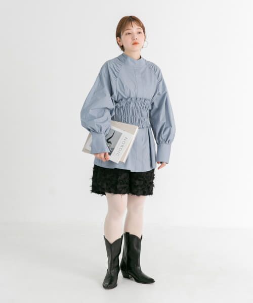 KBF　シャーリングビスチェSET KBF（ケイビーエフ）の「シャーリングビスチェSETブラウス