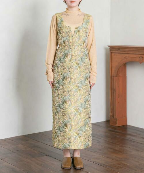 セール】 サイドオープンジャガードワンピース (ワンピース セール】 サイドオープンジャガードワンピース (ワンピース