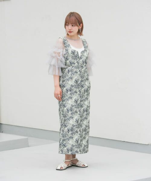 ワンピース ksatm サテンジョーゼットワンピース （ドレス）｜KEITH Lサイズ