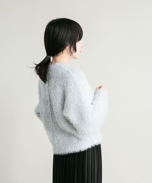 マルチフェザーニット　シェリエ　sheller sheller シェリエ マルチカラーフェザーニット グリーン