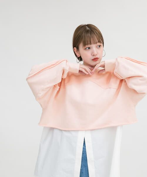 ＊＊KBF / ケービーエフ スウェット | ショートリメイクスウェット（PINK）