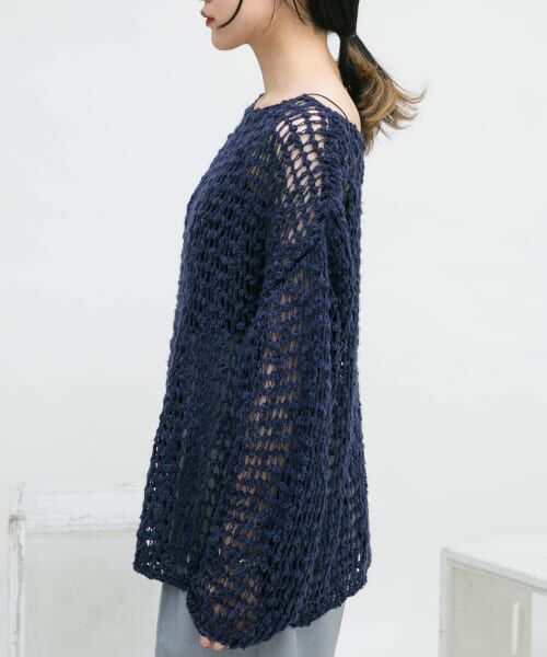 セール】 スラブメッシュニットプルオーバー （ニット・セーター