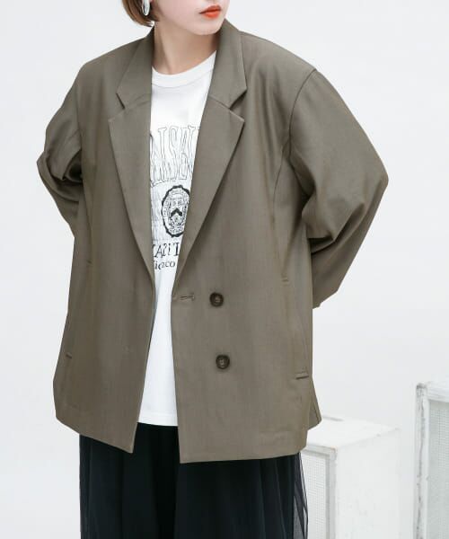 ＊＊KBF / ケービーエフ その他アウター | オープンスリーブテーラードジャケット（MOCHA）