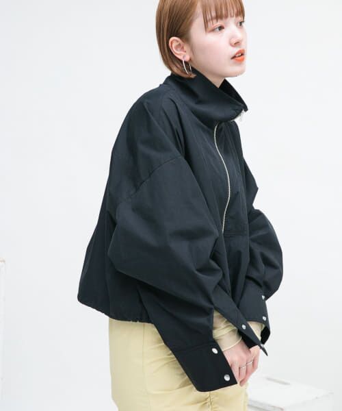 ＊＊KBF / ケービーエフ ブルゾン | スタンドカラーZIPブルゾン（BLACK）