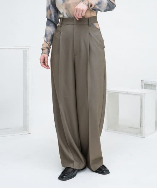＊＊KBF / ケービーエフ その他パンツ | サイドオープンスラックス（MOCHA）