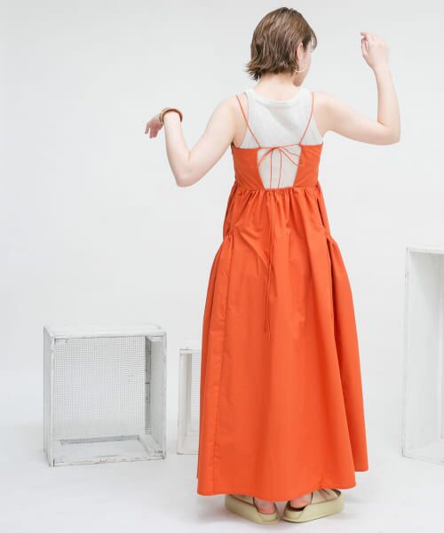 ＊＊KBF / ケービーエフ ワンピース | ギャザーポケットキャミワンピース（ORANGE）