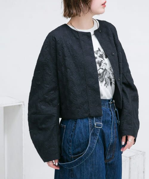 ネイビー パフスリーブ ジャケット 中古・古着通販】Barbour (バブアー) ビデイルジャケット