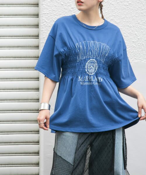 ＊＊KBF / ケービーエフ Tシャツ | シャーリングBIGTEE（BLUE）