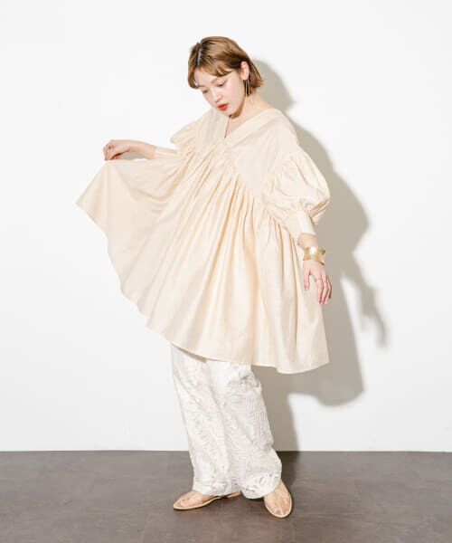 ベージュ メッシュデザイン フラットシューズ ファビオルスコーニ FABIO RUSCONI メッシュフラットシューズ