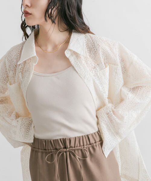 ＊＊KBF / ケービーエフ キャミソール・チューブトップ | スパゲティストラップカップ付きキャミ（L.BEIGE）