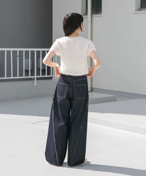 セール】 『3サイズ展開』カットオフワイドデニム （デニム