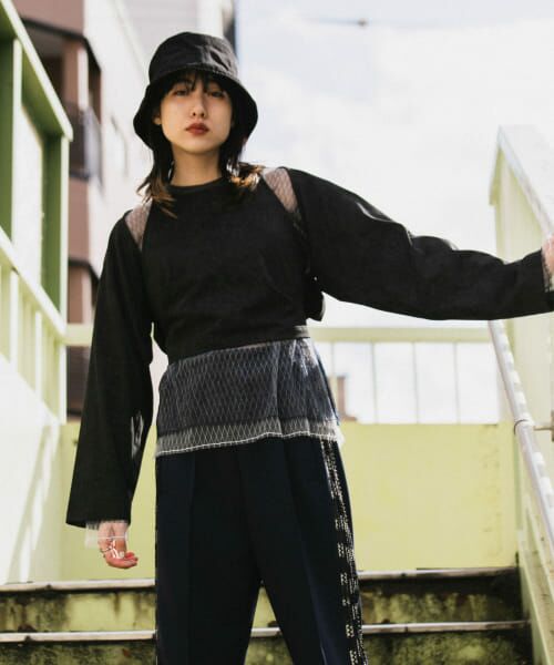 ＊＊KBF / ケービーエフ Tシャツ | 2WAYバックリボンカットソー（BLACK）