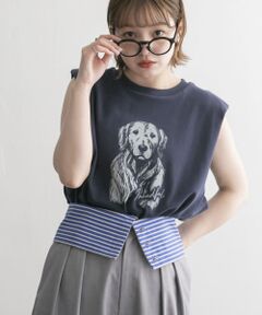 ノースリーブプリントカットソー