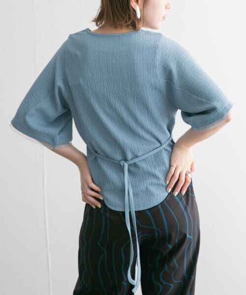 ＊＊KBF / ケービーエフ Tシャツ | ワイドスリーブラウンドTEE（BLUE）