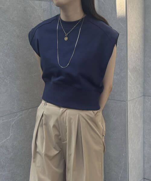 ＊＊KBF / ケービーエフ スウェット | ショルダータックスウェット（NAVY）