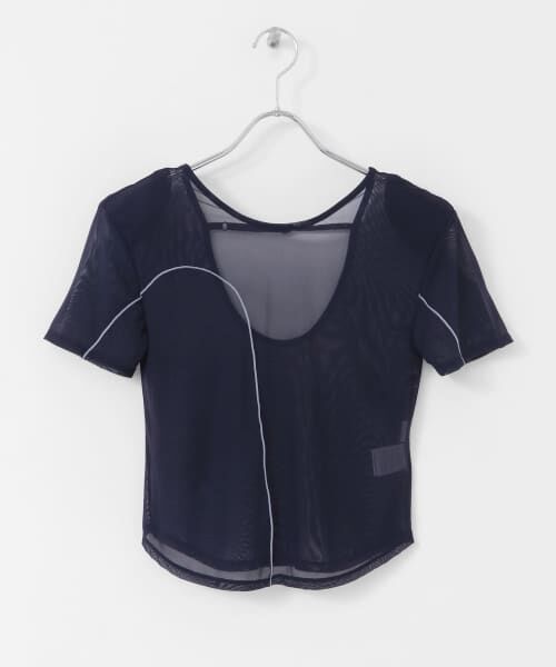 ＊＊KBF / ケービーエフ Tシャツ | バックオープンメッシュTEE（D.NAVY）