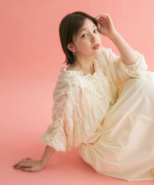 ＊＊KBF / ケービーエフ シャツ・ブラウス | マルチWAYシャーリングブラウス（OFF）