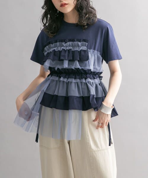セール】 フリルドッキングTEE （Tシャツ）｜＊＊KBF
