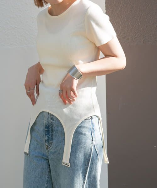 ＊＊KBF / ケービーエフ Tシャツ | ガーターベルトTEE（IVORY）