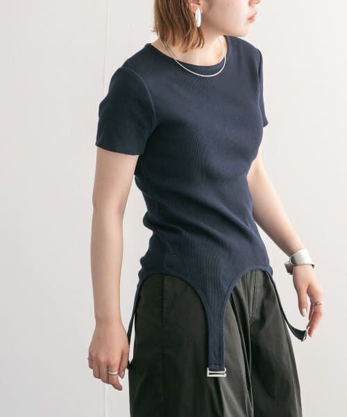 ＊＊KBF / ケービーエフ Tシャツ | ガーターベルトTEE（NAVY）