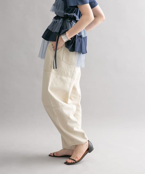 ＊＊KBF / ケービーエフ その他パンツ | 『2サイズ展開』WIDEコクーンパンツ（IVORY）