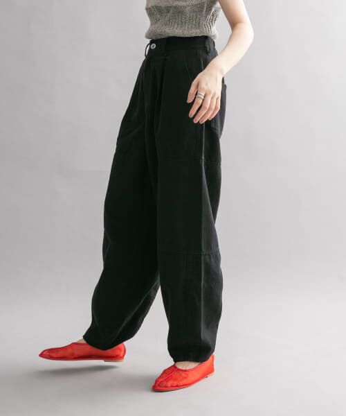 KBF バイカラーコクーンパンツ　ブラウン KBF バイカラーコクーンパンツ ブラウン KBF パンツ 「2サイズ