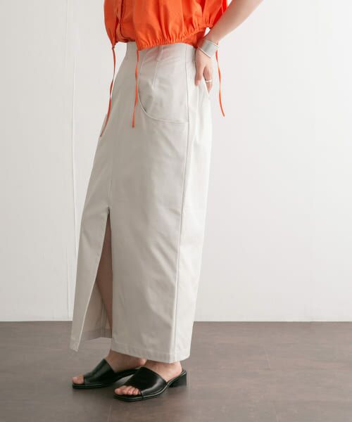 ＊＊KBF / ケービーエフ スカート | フロントZIPペンシルスカート（L.BEIGE）