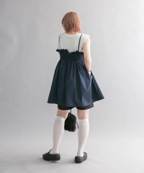 kbf シャーリングミニワンピース KBF（ケイビーエフ）の「シャーリングミニワンピース