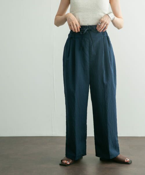 ＊＊KBF / ケービーエフ その他パンツ | レイヤードシアーパンツ（NAVY）