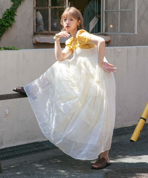 ＊＊KBF / ケービーエフ ワンピース | シアーボイルキャミワンピース（IVORY）